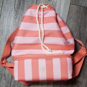 Victorias Secret | Striped Drawstring Beach Cooler Bag / Lunch Bag *NWT
